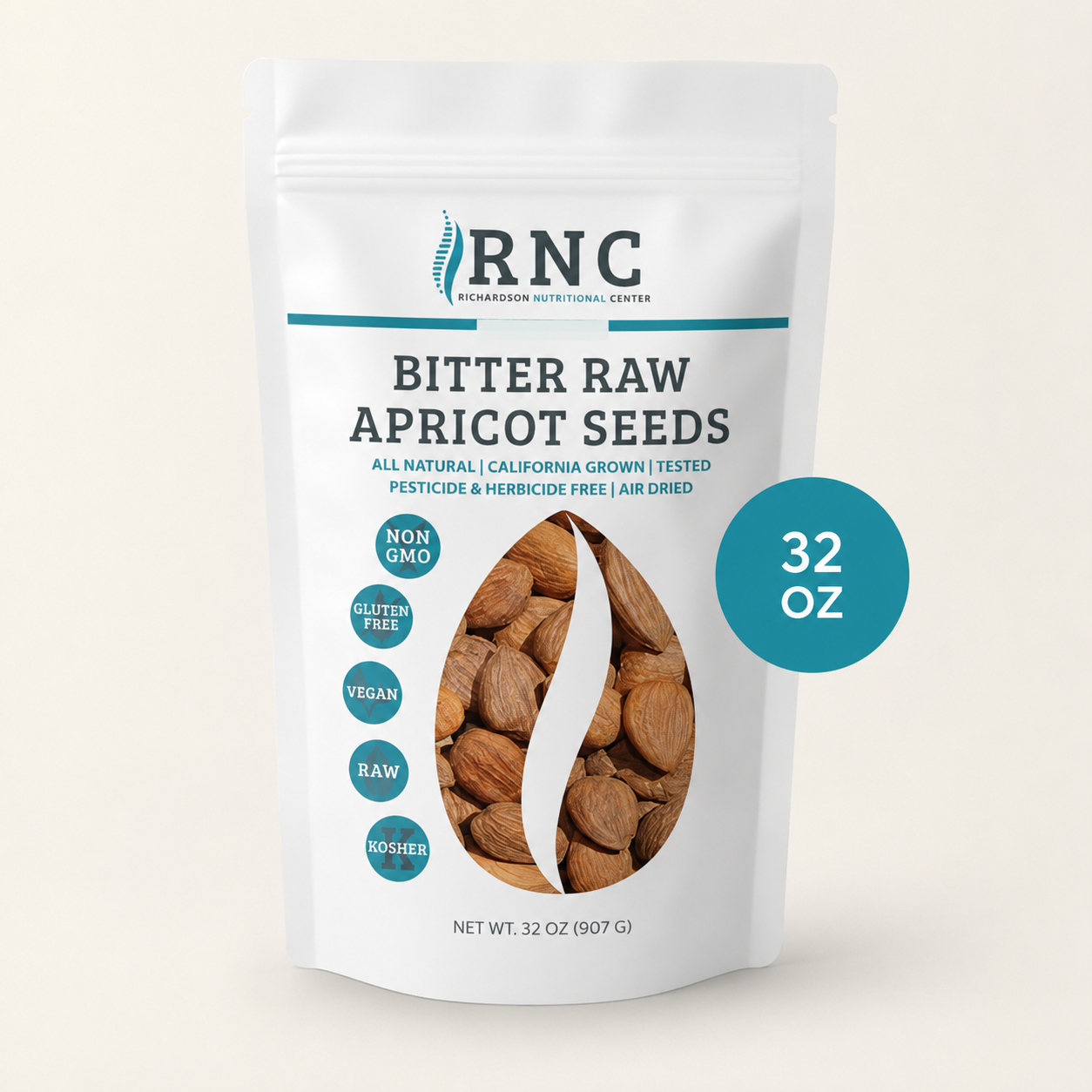 Bitter Raw Apricot Seeds – 32oz Bag
