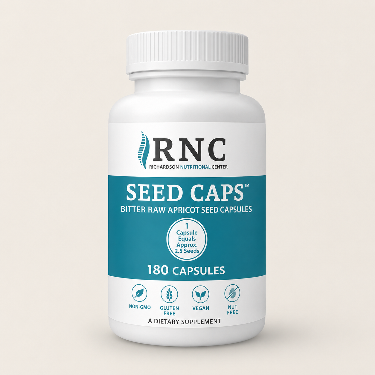 Seed Caps – Bitter Raw Apricot Seed Capsules (180 Count)